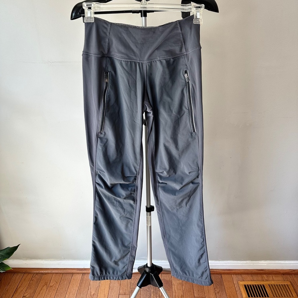 Lululemon Technical Pants Womens 4 Gray Zipper Pockets Gorpcore Granolagirl